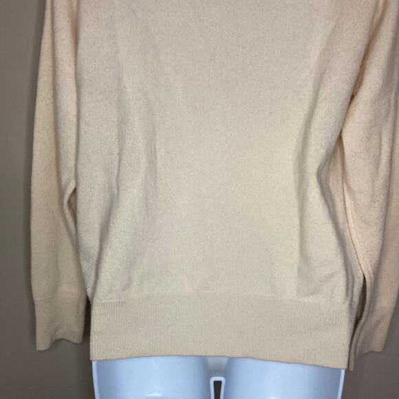 Sandro Women's Bridget Knit V-Neck Sweater In Ivory Wool Cashmere Size 1 / Small - Picture 14 of 16